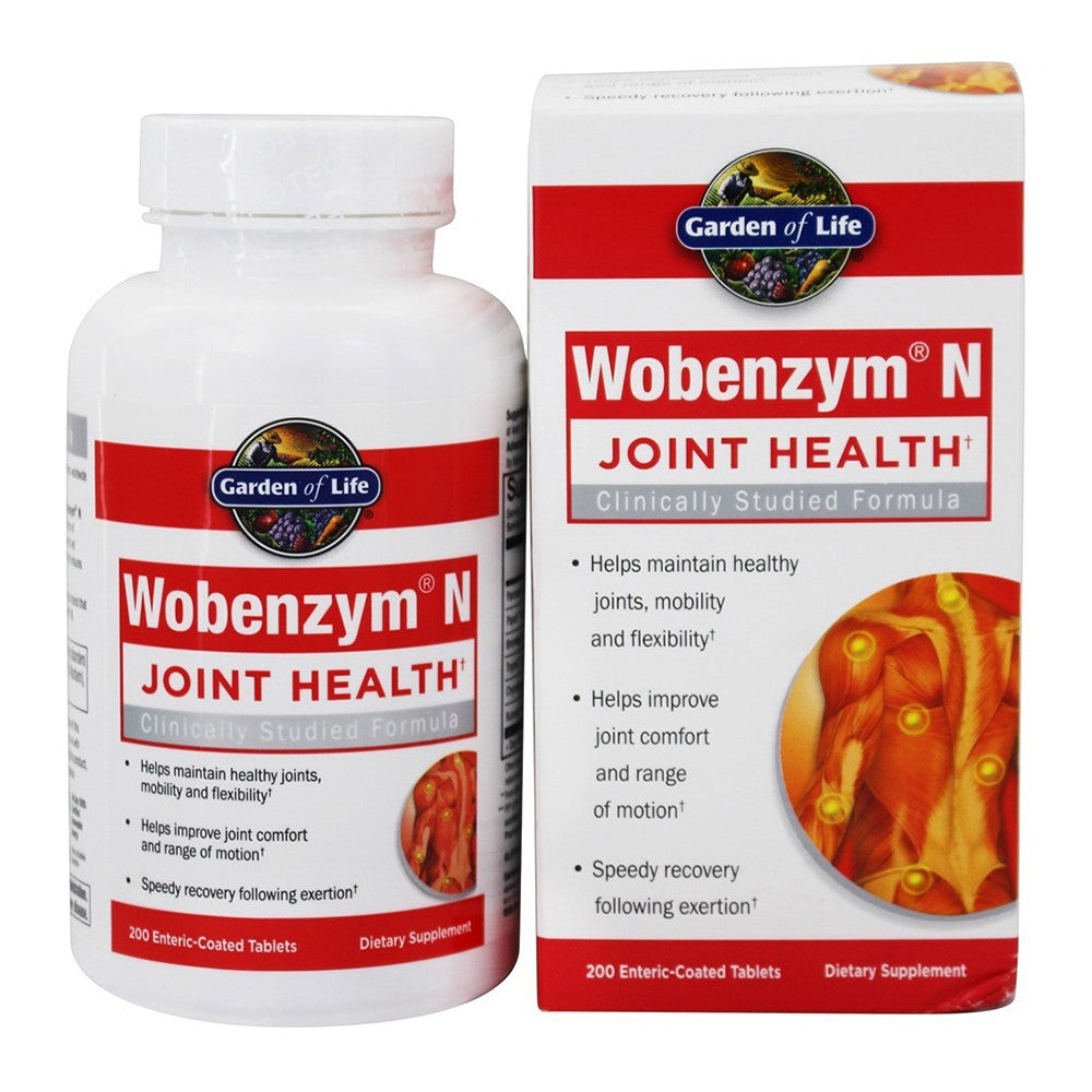 Garden of Life Wobenzym N Joint Support Enteric Coated Tablets, 200 Ea